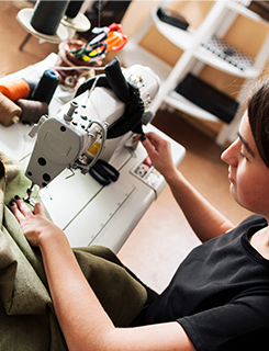 Seamstress Sewing Clothes